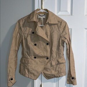 Tan Double-Breasted Women's Jacket